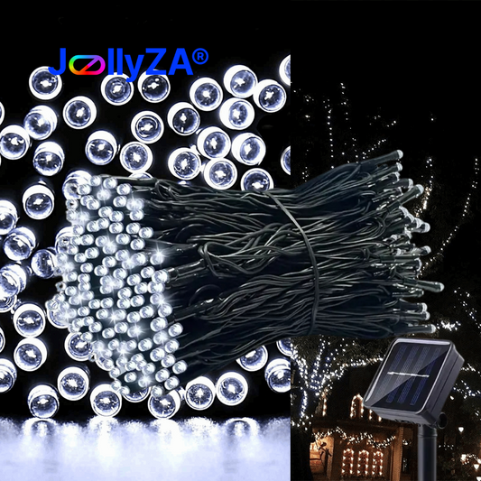 10M Outdoor Solar String Lights (White)