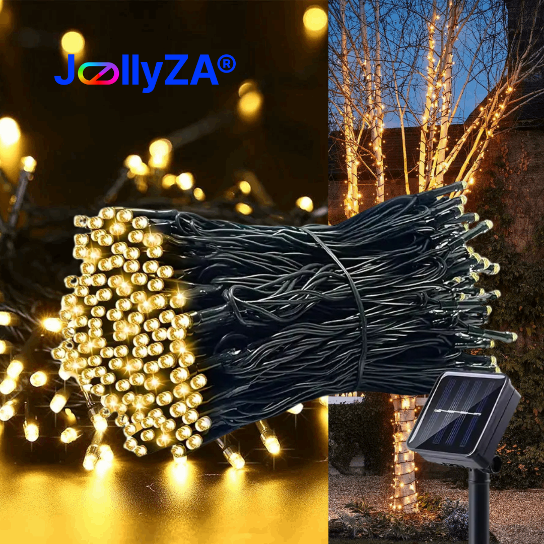 10M Solar Outdoor String Lights Warm White JollyZA