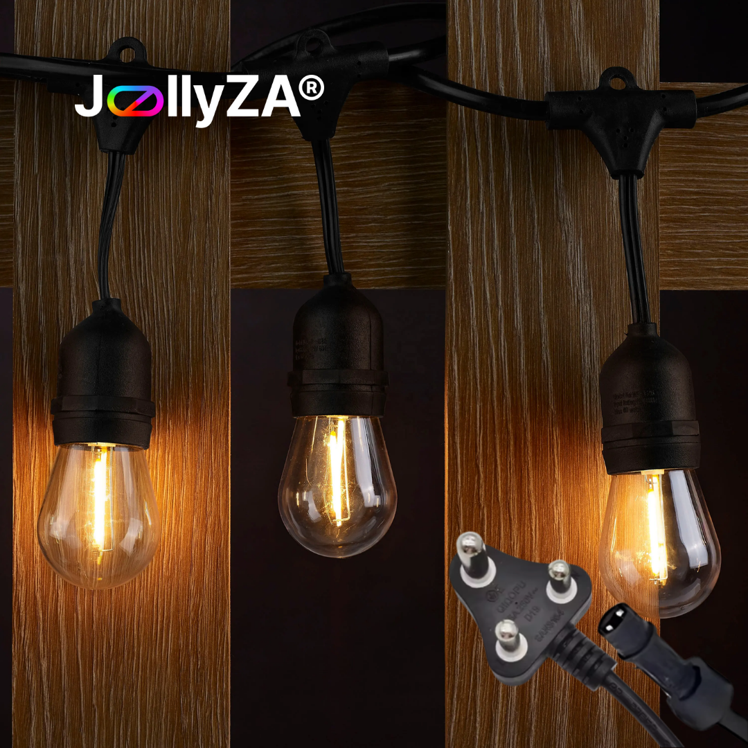 Electric 10m 10 Bulb Festoon Bulb Outdoor String Lights