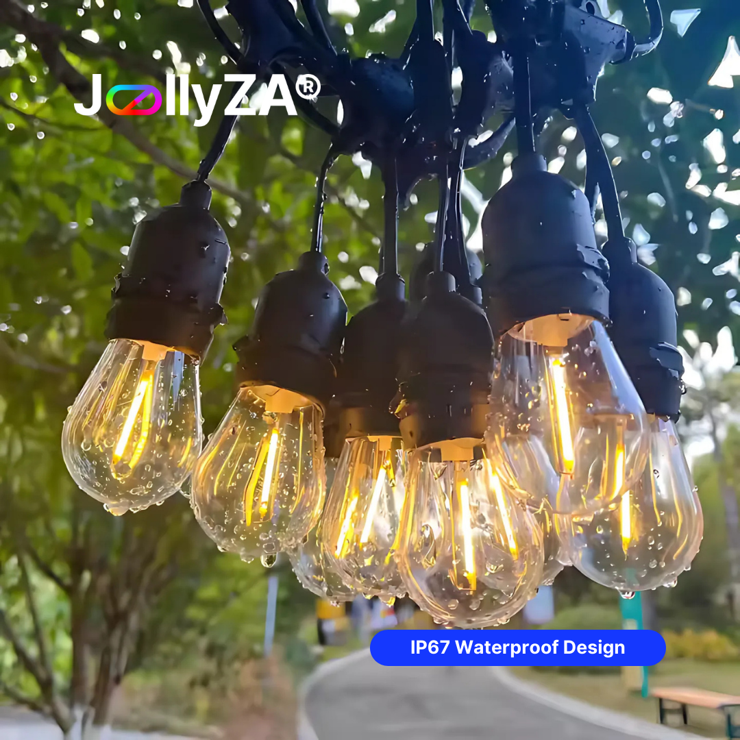 Electric 10m 10 Bulb Festoon Bulb Outdoor String Lights