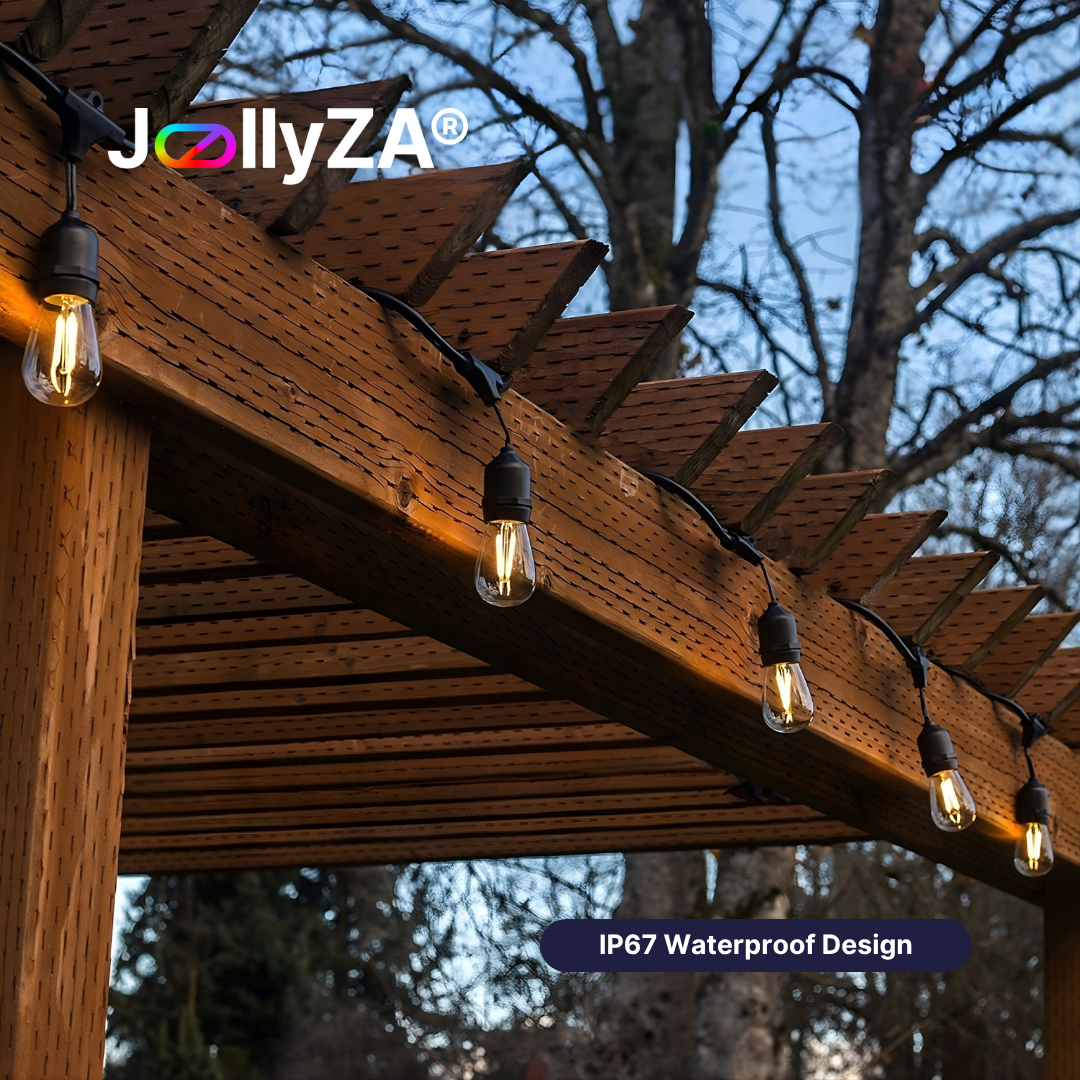 Electric 10m 10 Bulb Festoon Bulb Outdoor String Lights