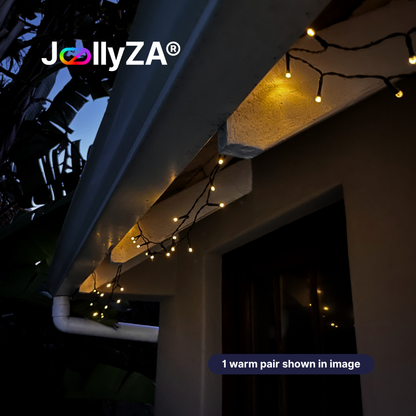10m Solar Outdoor String Lights (Warm White)