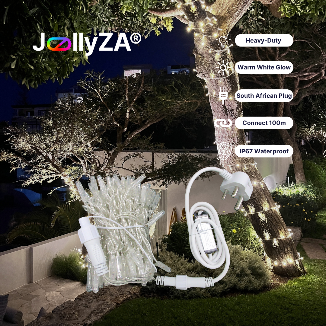 10m Warm White Heavy-Duty LED String Lights