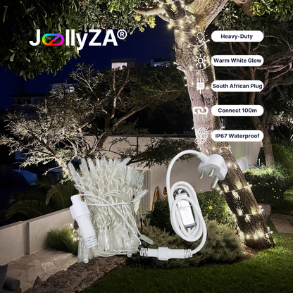 10m Warm White Heavy-Duty LED String Lights