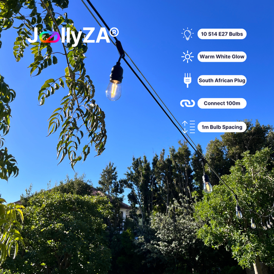 Electric 10m 10 Bulb Festoon Bulb Outdoor String Lights