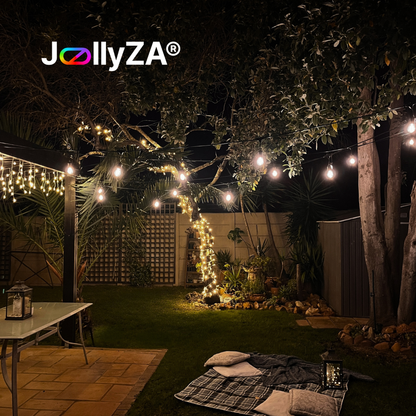 Electric 10m 10 Bulb Festoon Bulb Outdoor String Lights