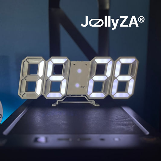 3D LED Digital Clock Light (White)