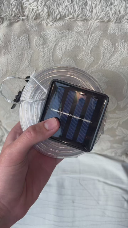 12m LED Solar String Rope Lights (Warm White)